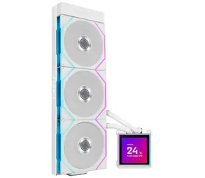 Lian Li HydroShift II LCD-S 360T AiO vodní chlazení bílá / 360 mm / RGB / LCD / 2600 RPM / 28 dB / Intel + AMD