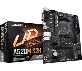 Rozbaleno - GIGABYTE A520M S2H (rev. 1.0) / AMD A520 / DDR4 / SATA III RAID / USB / GLAN / M.2 / sc.AM4 / mATX / rozbaleno