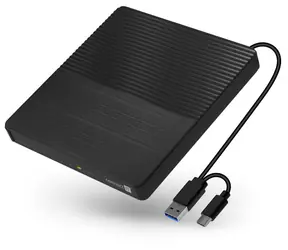 CONNECT IT CFF-1030-BK 3v1 SlimDrive černá / Externí CD/DVD mechanika / USB-C + USB-A