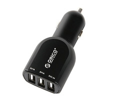 ORICO UCA-3U-BK 3 Port Car Charger /autonabíječka / se třemi USB porty / výkon 22W / černá