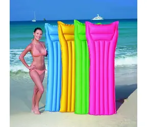 Bestway nafukovací lehátko 183 x 69 cm / 4 barevné variace / modrá & zelená & růžová & žlutá