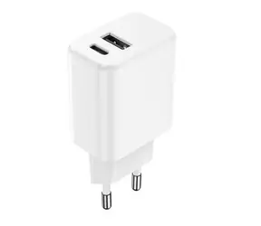 Setty GSM106083 bílá / Rychlonabíječka do sítě s 2x USB / 1x USB-A / 1x USB-C / 20W / 3A 