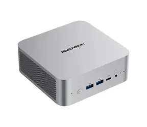 Minis Forum X1-255 barebone stříbrná / AMD Ryzen 7 H255 3.8GHz / 2x DDR5 až 64GB / 2x SSD slot M.2 2280
