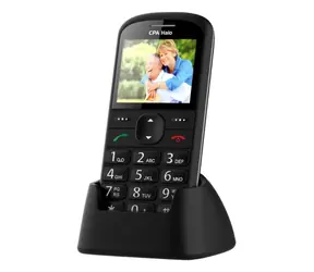 CPA Halo 21 Senior s nabíjecím stojánkem černá / 2.4" / 220 x 176 / 0.3 Mpx / SOS / svítilna / rádio / MicroSD / BT 