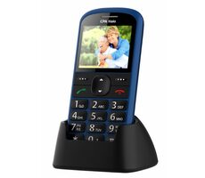 CPA Halo 21 Senior s nabíjecím stojánkem modrá / 2.4" / 220 x 176 / 0.3 Mpx / SOS / svítilna / rádio / MicroSD / BT
