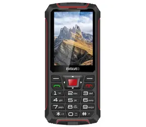EVOLVEO StrongPhone W4 černo-červená / 2.8" / 2MP / Dual-SIM / IP68 