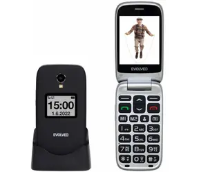 EVOLVEO EasyPhone FS + stojánek černá / 2.8" / 3MP / SOS / microSDHC 