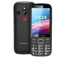 myPhone HALO 4 LTE černá / 3.5" / FM / 2MP / micorSD / svítilna / SOS funkce