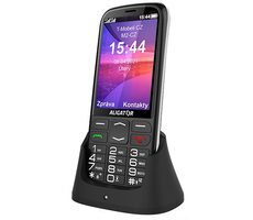 Aligator A830 Senior černá / Distribuce CZ / 3.5" TFT Displej 320 x 480 / stolní nabíječka
