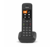 Rozbaleno - Gigaset C575 černá / analogový telefon se základnou / 2.2" / DECT GAP / Telefonní seznam 200 kontaktů / rozbaleno
