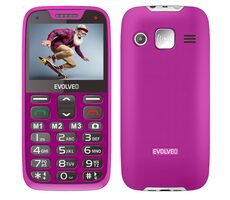 EVOLVEO EasyPhone XR + stojánek růžová / 2.3" / SOS / Bluetooth / FM / microSD