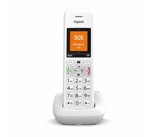 Rozbaleno - Gigaset E390 bílá / Bezdrátový domácí telefon / ECO DECT / SOS tlačítko / Telefonní seznam 200 kontaktů / rozbaleno