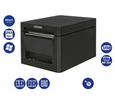 Citizen CT-E351 (RS-232) černá / pokladní / 83mm / Termotiskárna / 203dpi / USB / RS232 / řezačka / zdroj / černá