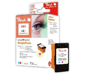 Peach CL-51, CL-41, CL-38, alternativní cartridge bez tiskové hlavy, 21 ml, barevná