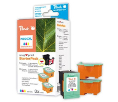 Peach 300XL alternativní cartridge / HP Deskjet D2560 / Starter-Pack 1+3 / 3x14 ml / Barevné