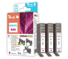 Peach 364XL alternativní cartridge / HP Photosmart B8550, C5380 / 1+2x12 ml / Fialová