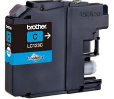 Brother LC-123 originální cartridge modrá / MFC-J4410DW / 600 stran / Modrá