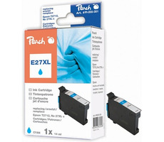 Peach T2712 alternativní cartridge / 27XL / 14ml / pro Epson WF-3620 / azurová