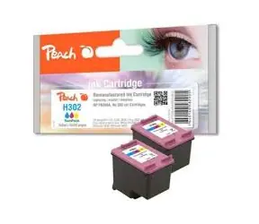 Peach Remanufactured TwinPack HP302XL alternativní cartridge / OfficeJet 3830 / 2x18 ml / barevná