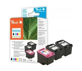 Peach Remanufactured MultiPack Plus HP302XL alternativní cartridge