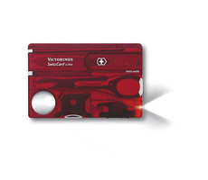VICTORINOX SWISSCARD LITE červená-transparentní / Multifunkční karta / Počet funkcí 13 / Rozměry 82 x 45 mm
