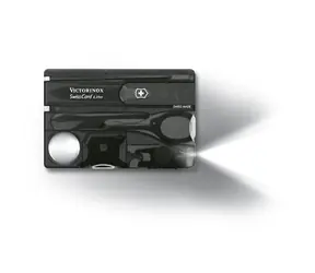 VICTORINOX SWISSCARD LITE černá-transparentní / Multifunkční karta / Počet funkcí 13 / Rozměry 82 x 45 mm