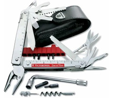 VICTORINOX SWISSTOOL CS PLUS / Multifunkční nářadí / Ocel / Počet funkcí 37 / Délka 115 mm / Kožené pouzdro
