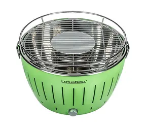 LotusGrill G280 U zelená / Gril na dřevěné uhlí / 292 x 210 mm
