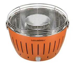 LotusGrill G34 U oranžová / Gril na dřevěné uhlí / 35 x 35 x 23.5 cm