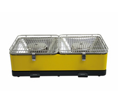 Feuerdesign Santorin žlutá / Stolní gril na uhlí / 69 x 34 x 21 cm