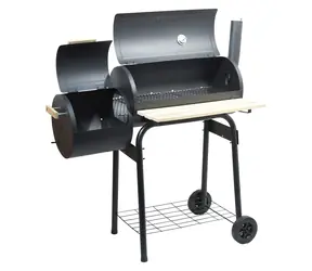 Cattara Gril na dřevěné uhlí SMOKIE s udírnou / Rošt: 61 x 30 cm