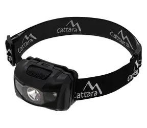 Cattara Čelovka LED 80lm černá / 3x LED / 3x 1.5 V AAA / IP44