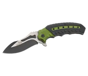 Cattara Nůž zavírací COBRA 20cm s pojistkou zelená-černá
