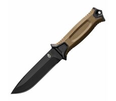 GERBER Strongarm Survival (hladké ostří) černo-hnědá / Bushcraft nůž / čepel 12.5 cm
