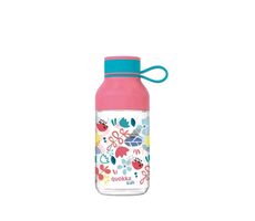 Quokka Ice Kids with strap 430ml Flowers / Láhev na vodu / poutko / tritan