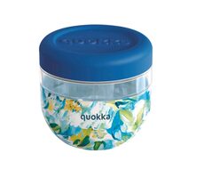 Quokka Bubble Food Jar 770 ml Blue Peonies / Nádoba na jídlo / plast