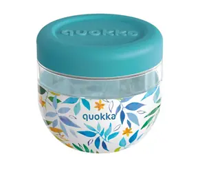 Quokka Bubble Food Jar 770 ml Watercolor Leaves / Nádoba na jídlo / plast