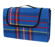 CALTER RELAX modrá kostka / Pikniková deka / 170x150 cm