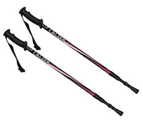 CALTER KOHALA 3-dílné pár černo-růžová / Trekingové hole / 65/110-135cm