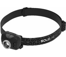 SolidLine SH5 černá / Čelová svítilna / 350 lm / dosvit až 190m / 3x AAA / IP54