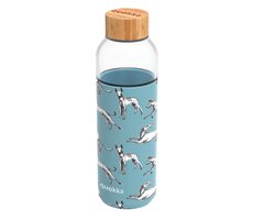 Quokka Skleněná lahev na vodu Flow pejsci 660 ml
