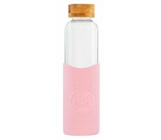 Neon Kactus Skleněná láhev s rukávem růžová 550 ml