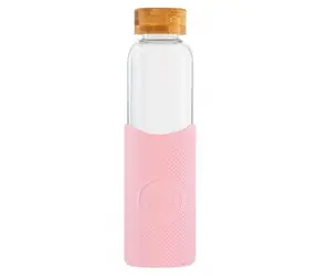 Neon Kactus Skleněná láhev s rukávem růžová 550 ml