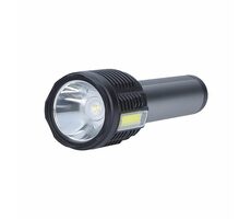 Solight LED nabíjecí ruční svítilna 2x3W černá / 150+150lm / IP44 / Li-Ion