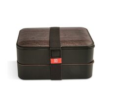 Iris Barcelona Obědový box s příborem Bento 1.2 l dřevo