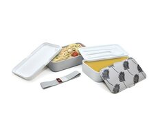 Iris Barcelona Obědový box s příborem Bento 1.2 l listy