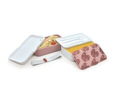 Iris Barcelona Obědový box s příborem Bento 1.2 l růžový