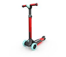 BERG Nexo Koloběžka skládací Red se svítícími kolečky a LED podsvícením / Nosnost 50 kg / od 2 let 
