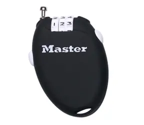 Master Lock 4603EURD Zatahovací kabelový zámek - černý