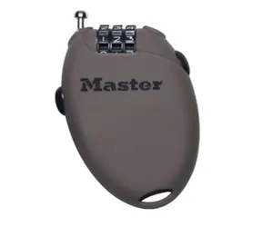 Master Lock 4603EURD Zatahovací kabelový zámek - hnědý